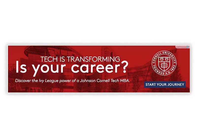 Cornell SC Johnson College of Business Ads/Eblasts